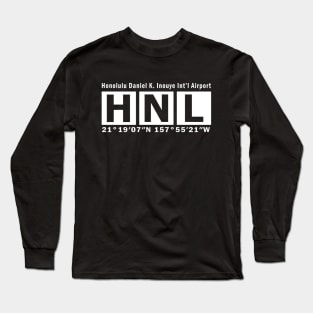 HNL Airport, Honolulu Daniel K. Inouye International Airport Long Sleeve T-Shirt